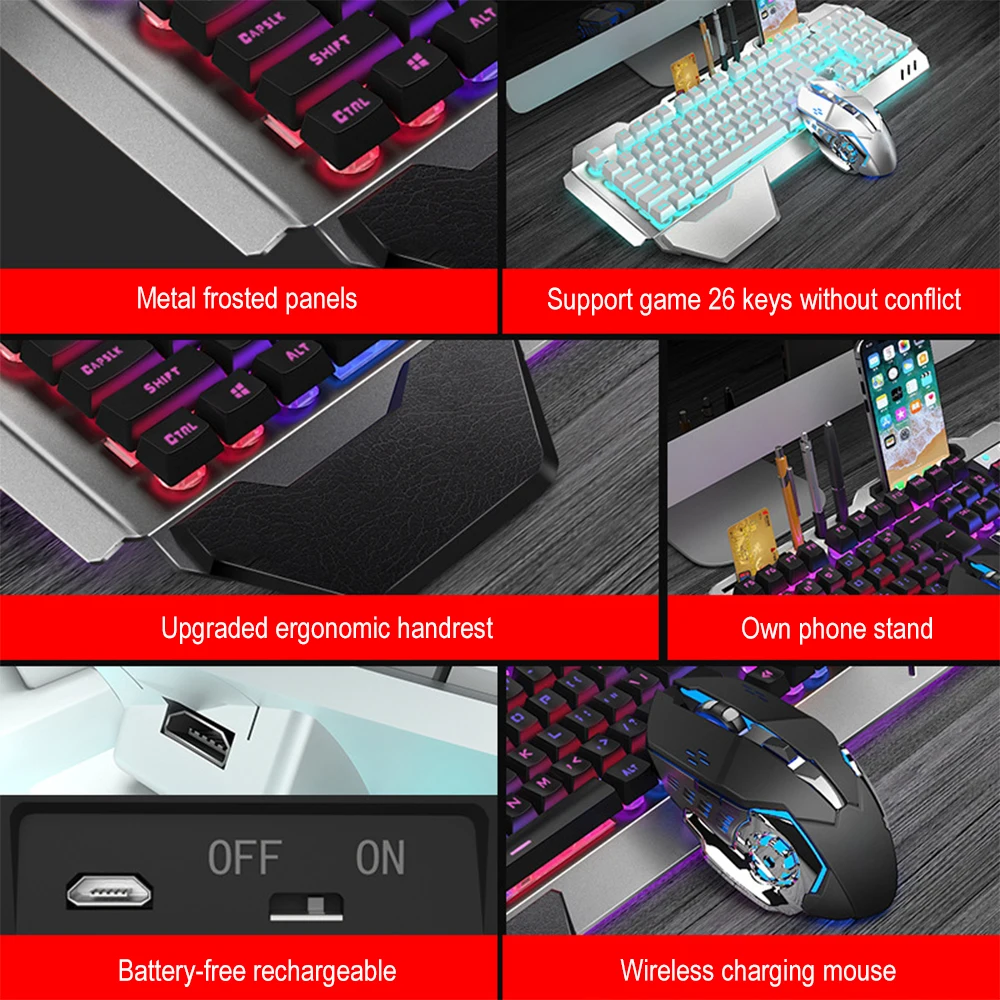 K680 Rechargeable 2.4G wireles - огляд і ціна Gaming Keyboard Mini