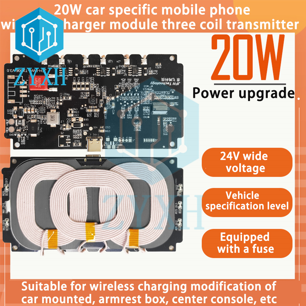 20W 22W Car Wireless Charging  - огляд і ціна Coiled Usb Cable