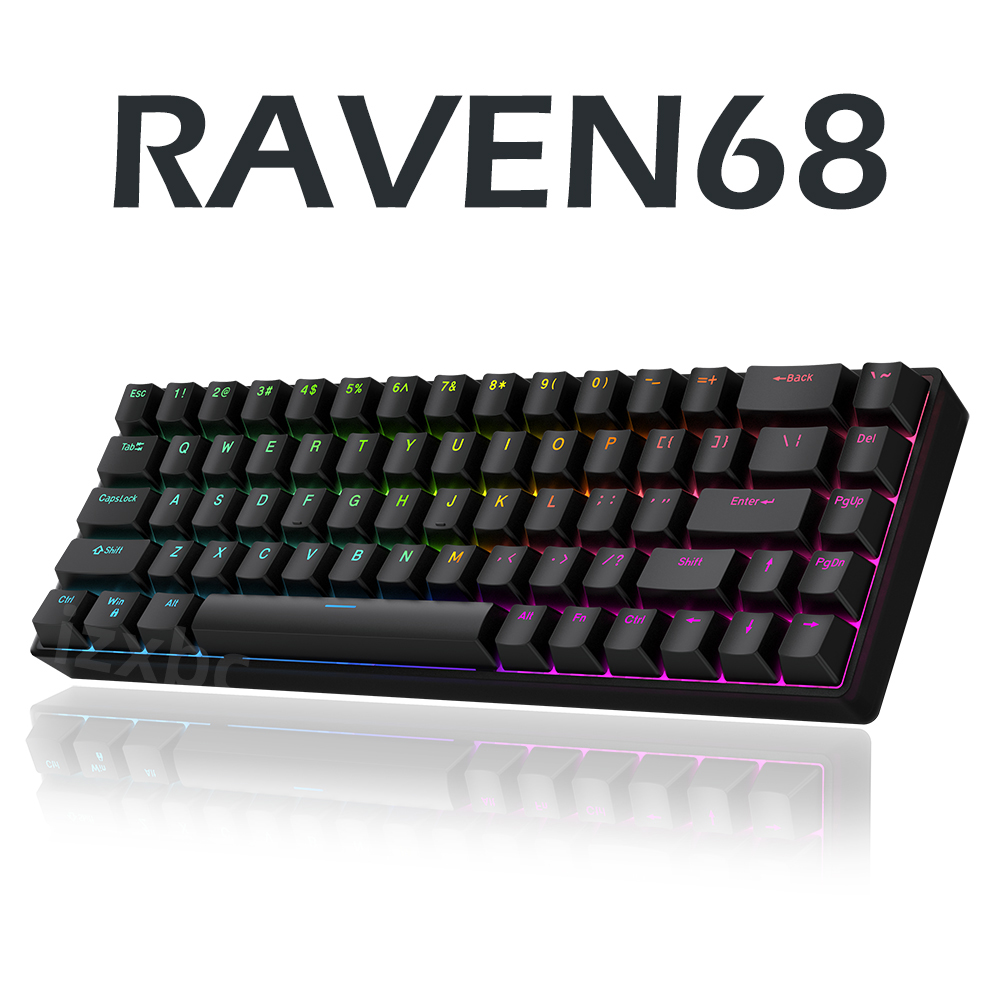 Raven68 Wired Mechanical Keybo - огляд і ціна Gaming Keyboard Half