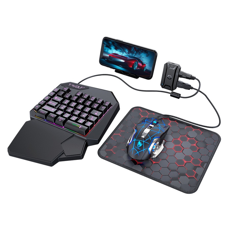 T-Wolf Tf950 5 In 1 One Handed - огляд і ціна Gaming Keyboard Half