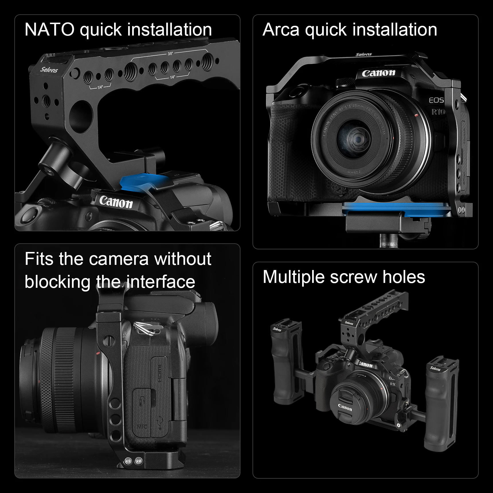Selens Camera Full Cage Metal  - огляд і ціна Stabilizer Screw In