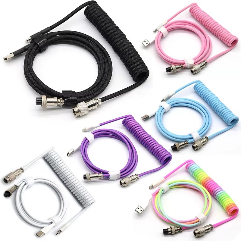 USB Type C Mechanical Keyboard - огляд і ціна Coiled Usb Cable