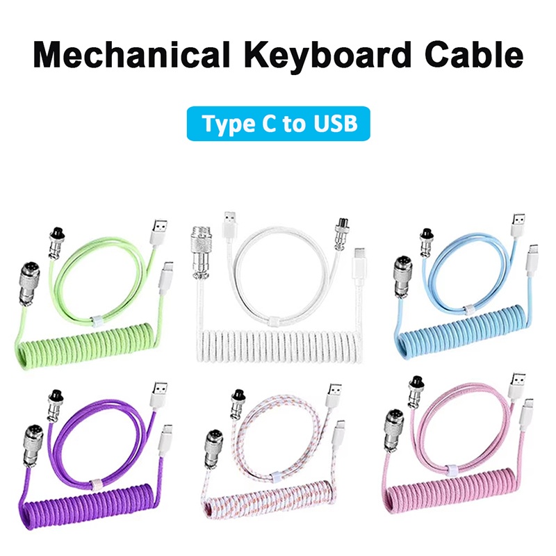 USB Type C Mechanical Keyboard - огляд і ціна Coiled Usb Cable