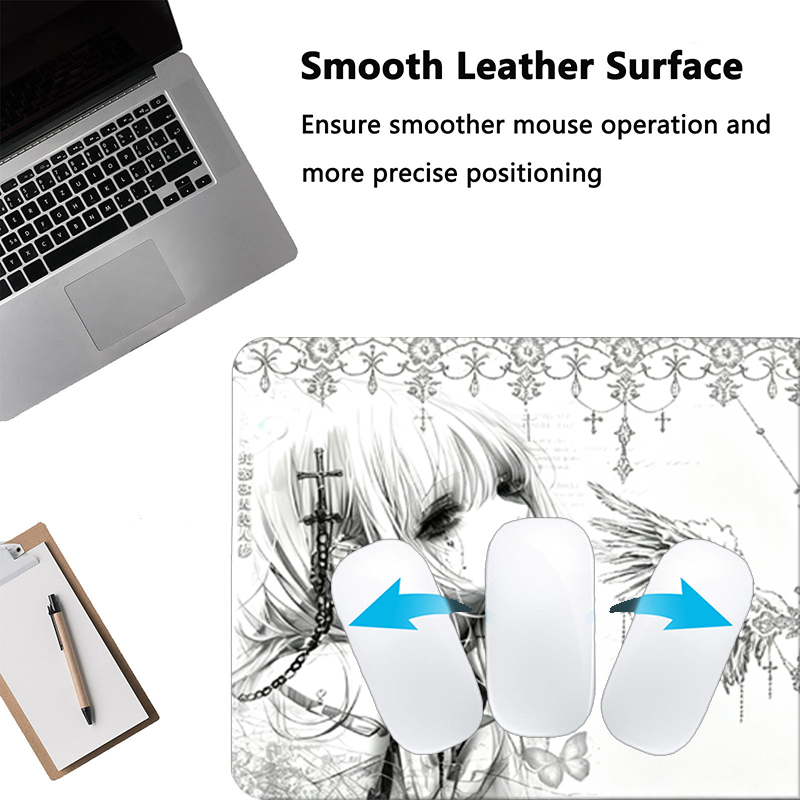 Leather Mousepad Black White A - огляд і ціна Gaming Keyboard Mouse